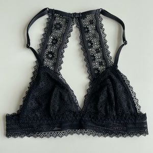Victoria’s Secret Black Lace Triangle Bralette - Size XS
